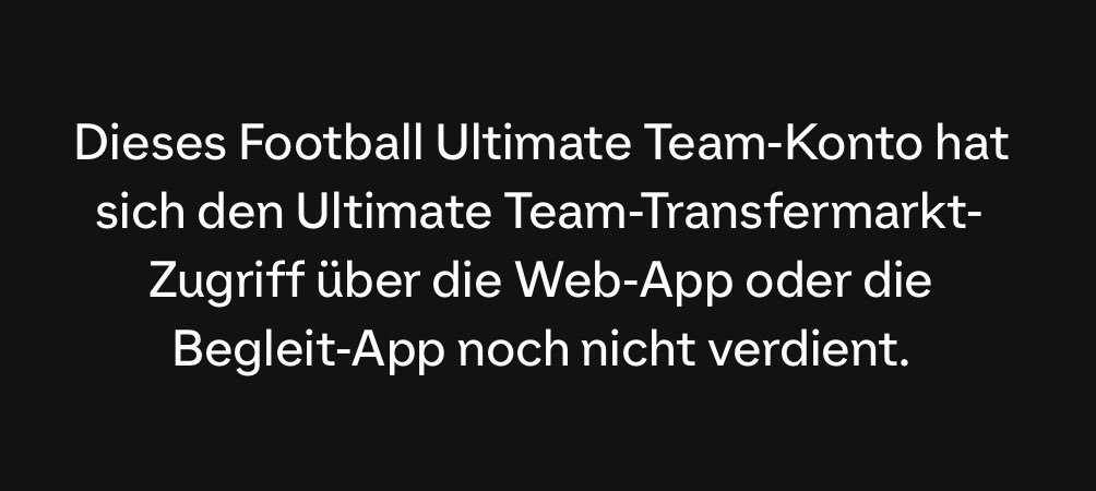 Hallloooooo EA Sport…ich will traden, aber mir das Spiel nicht kaufen, bitte helfen sie mir 😔 <a href="/easportsfcde/">EA SPORTS FC</a> 

Nur weil ich ein Jahr das Spiel nur per WebApp angefasst habe, wurde mein Konto vom TM gestrichen 😢