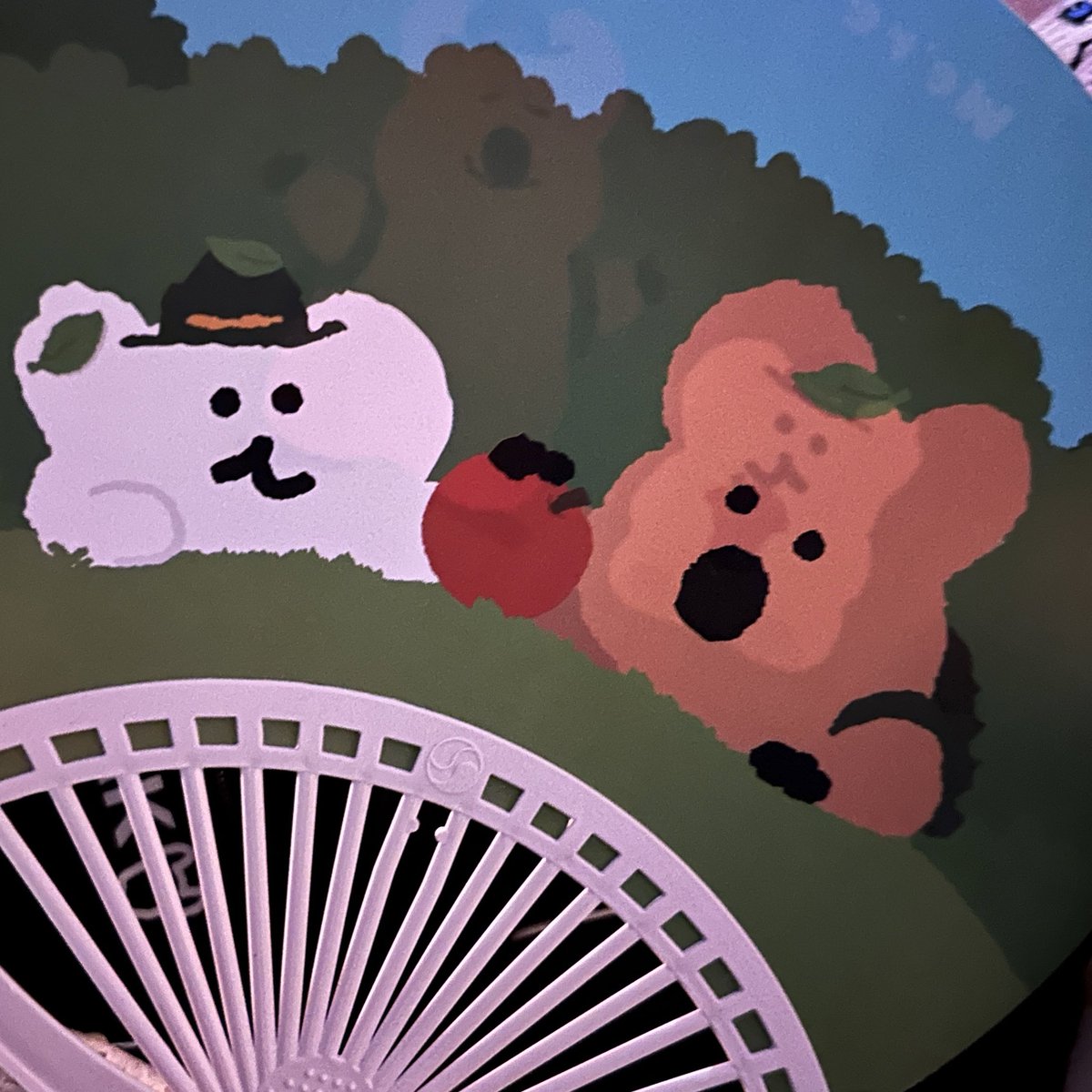 그캠에서 부채 받아오고 친구들이랑 보보(하얀친구)는 지석이 쿼카는 건일이 닮았다!! 온건즈당!!! 했는데 진짜 온건즈가 각자 인형 들고 찍었어ㅋㅋㅋㅋㅋ😆💞💞