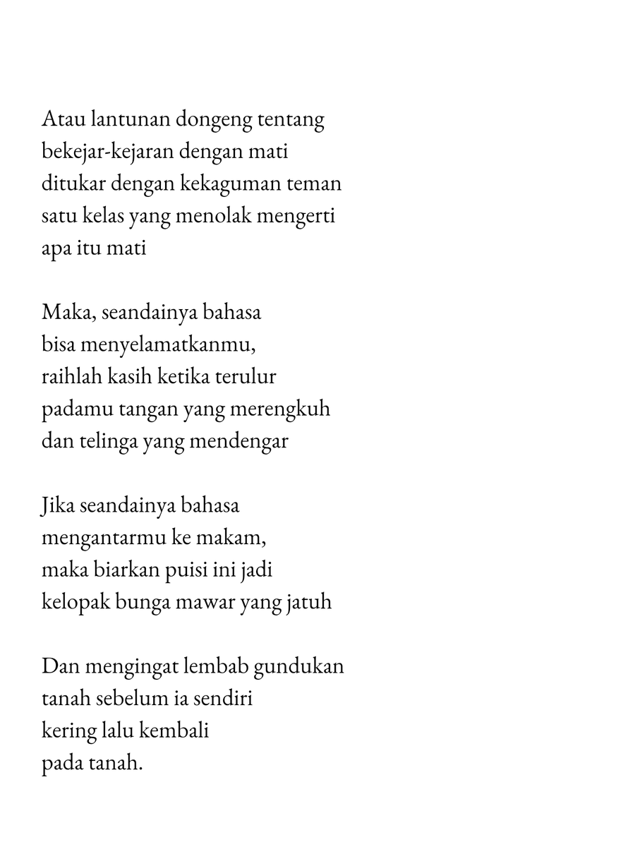 resurjensi's tweet photo. Kau genggam bahasa agar tetap hidup, tapi kau lebih butuh nasi agar tidak mati. https://t.co/e9rpFDQQQj