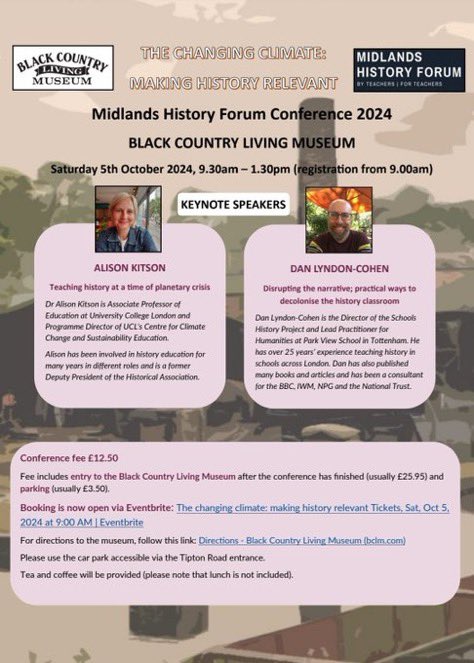 MidHistForum23's tweet image. Looking forward to seeing everyone next Saturday 5th Oct for our annual conference @BCLivingMuseum eventbrite.co.uk/e/the-changing…
Pls R/P @WilkesHistory @TTRHistory @histassoc @1972SHP