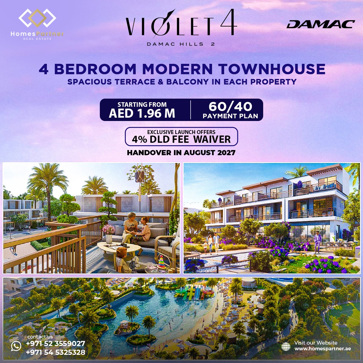 homes_partner's tweet photo. ✨ Introducing Violet 4 at DAMAC Hills 2 By DAMAC Properties | Spacious 4 Bedroom Townhouse ✨

💰 Price: AED 1.96 Million 💰

📞 +971 52 3559027

#Violet4 #Property #DAMACViolet4 #DAMACProperties #DAMAC #Townhouse #NewLaunchDubai https://t.co/d2I7IXAjTb