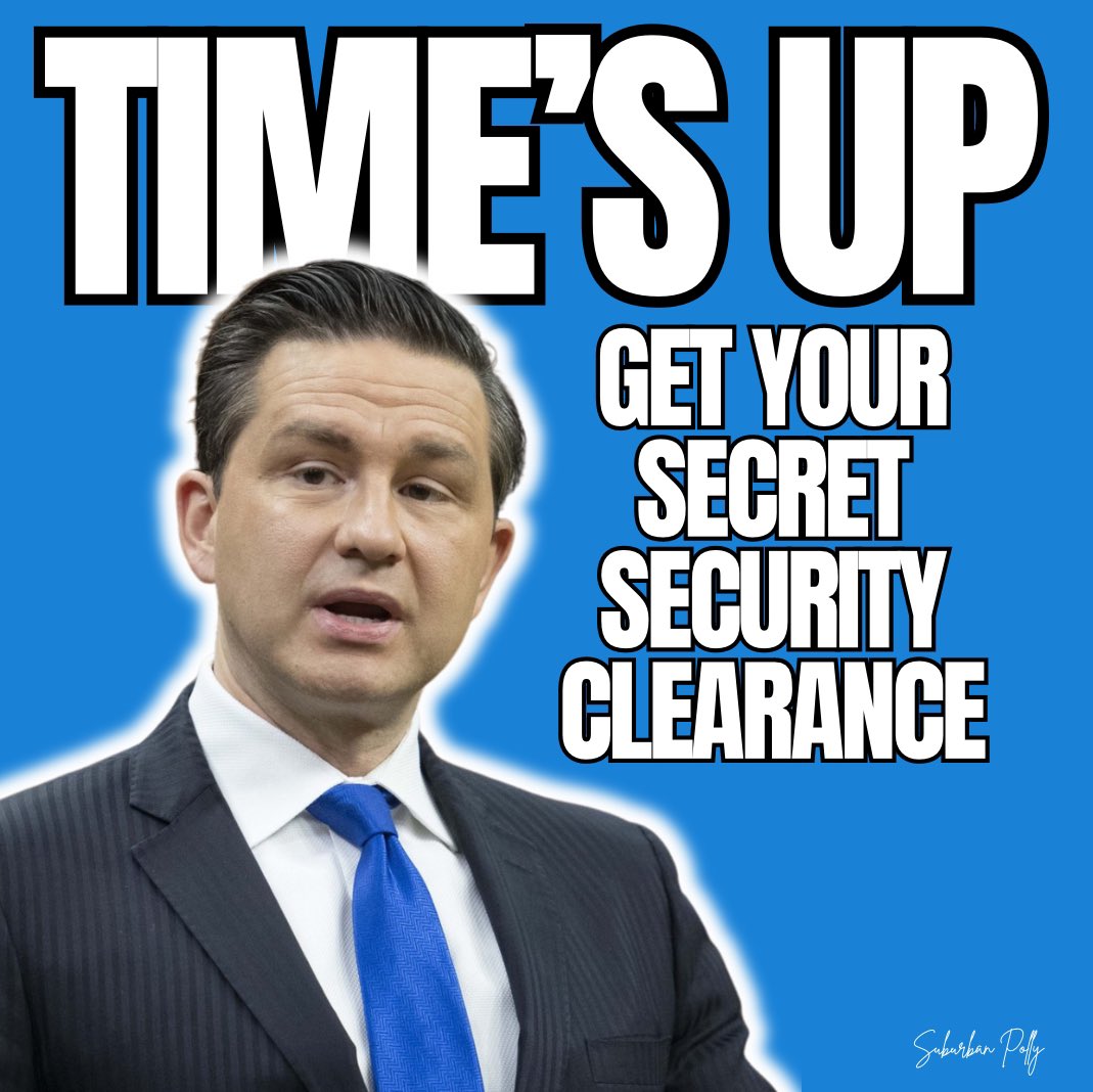 SuburbanPolly's tweet photo. Time’s up, Pierre! 

#cdnpoli #PierrePutin #UnfitToBePM #Corrupt #BotandPaidFor #WomenAgainstPoilievre #NeverPoilievre https://t.co/R1Y11ndmqO