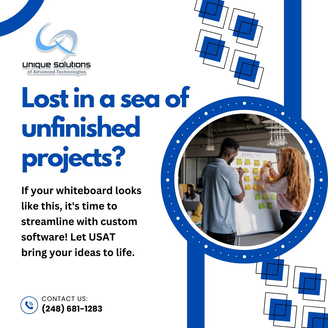 UsatInc's tweet image. Are unfinished projects slowing your team down? It’s time to get organized with custom software from USAT!

𝑽𝒊𝒔𝒊𝒕 𝒐𝒖𝒓 𝒘𝒆𝒃𝒔𝒊𝒕𝒆 🌐: usatinc.com

#CustomSoftware #ProjectManagement #StreamlineWorkflow #TechSolutions #SoftwareDevelopment #Business