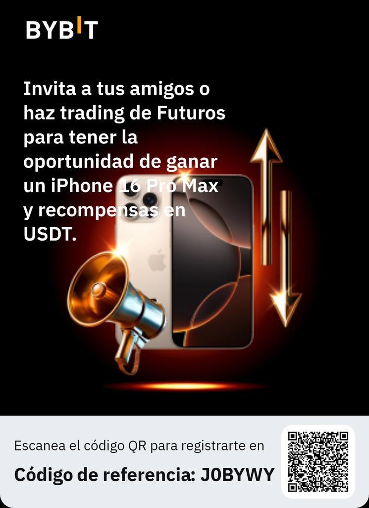 Invita a tus amigos o haz trading de Futuros para tener la oportunidad de ganar un iPhone 16 Pro Max y recompensas en USDT. bybit.com/referral/?camp…