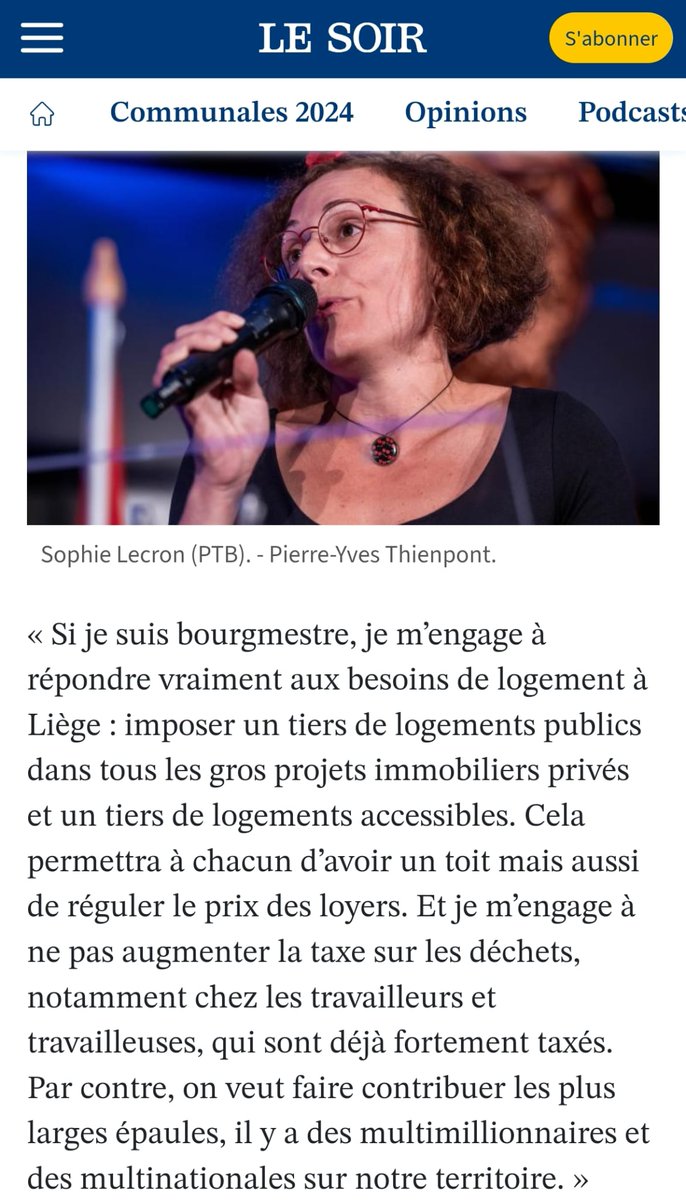 "Si je suis bourgmestre, je m'engage à... Et je m'engage à ne pas..." <a href="/ptbbelgique/">PTB Belgique</a> #Liège
 <a href="/lesoir/">Le Soir</a>