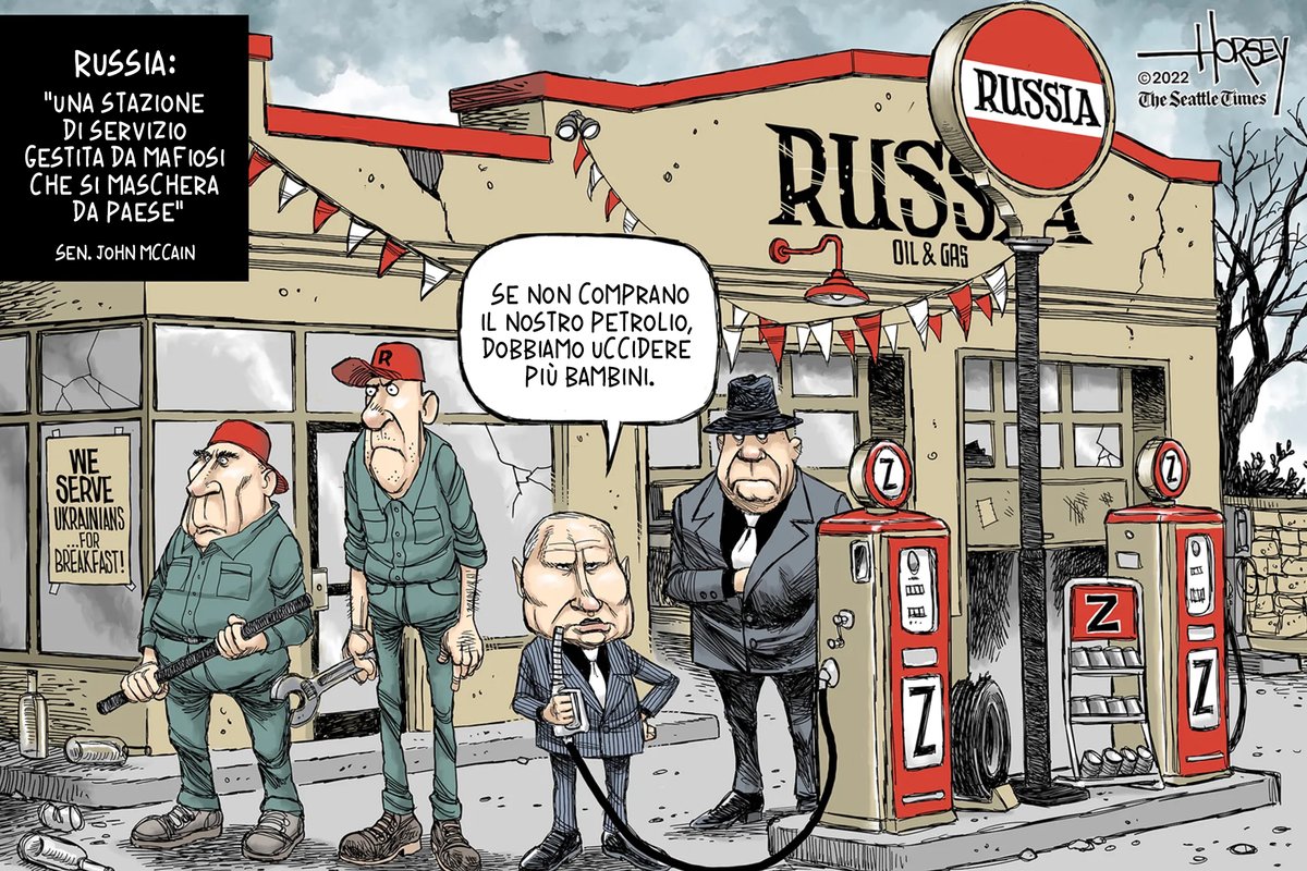 Come descriverei la russia? Esattamente con le parole del Senatore McCain: una stazione di servizio gestita da mafiosi che si maschera da paese.