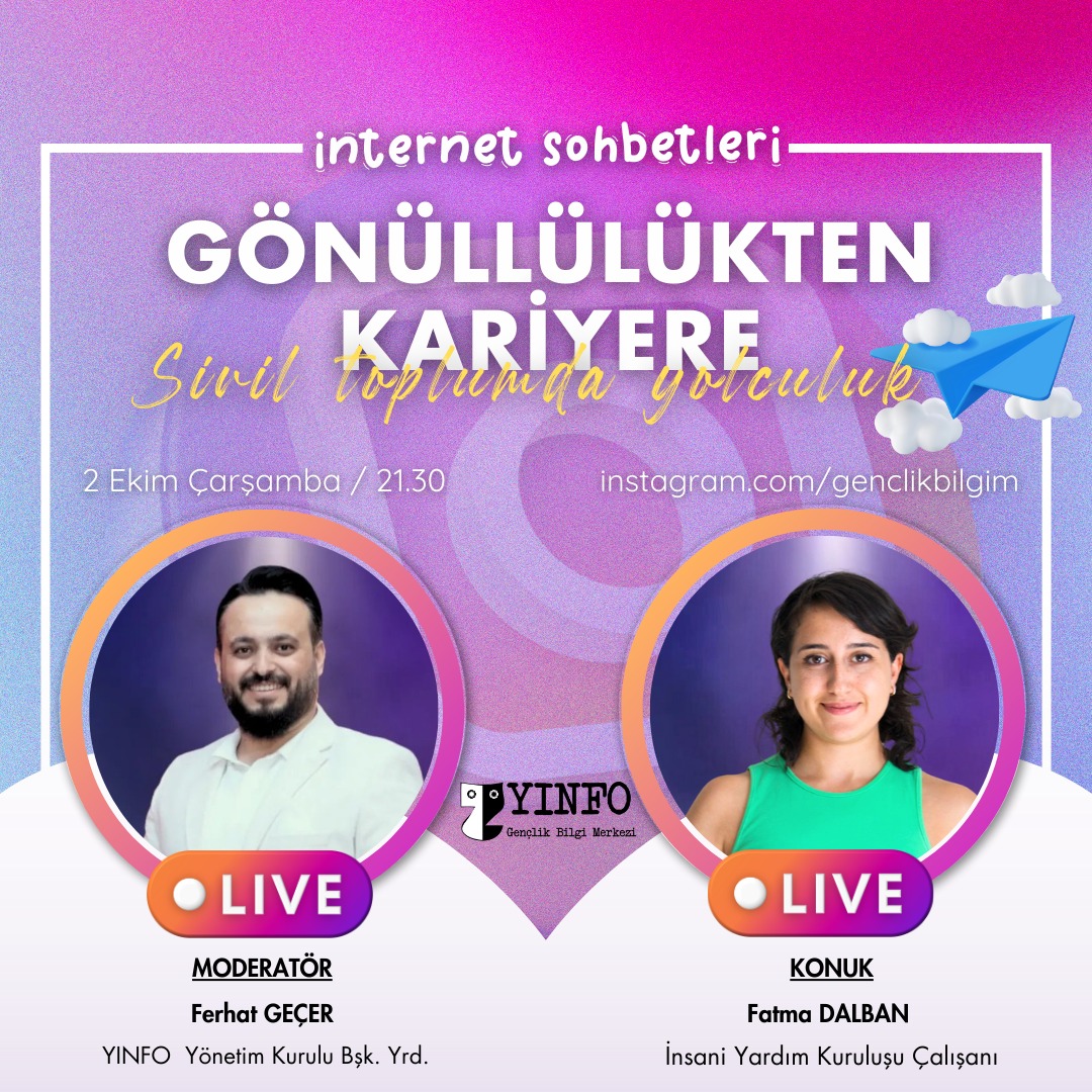 genclikbilgim's tweet photo. 🎙 CANLI YAYIN DUYURUSU 🎙

Gönüllülükten istihdama geçiş yolculuğuna hazır mısınız?

Özel konuğumuz: Fatma DALBAN (İnsani Yardım Kuruluşu Çalışanı). Gönüllülükten profesyonelliğe yolculuğunu anlatacak.

Bu ilham verici hikayeyi kaçırmayın! https://t.co/qZTDsxPOBJ