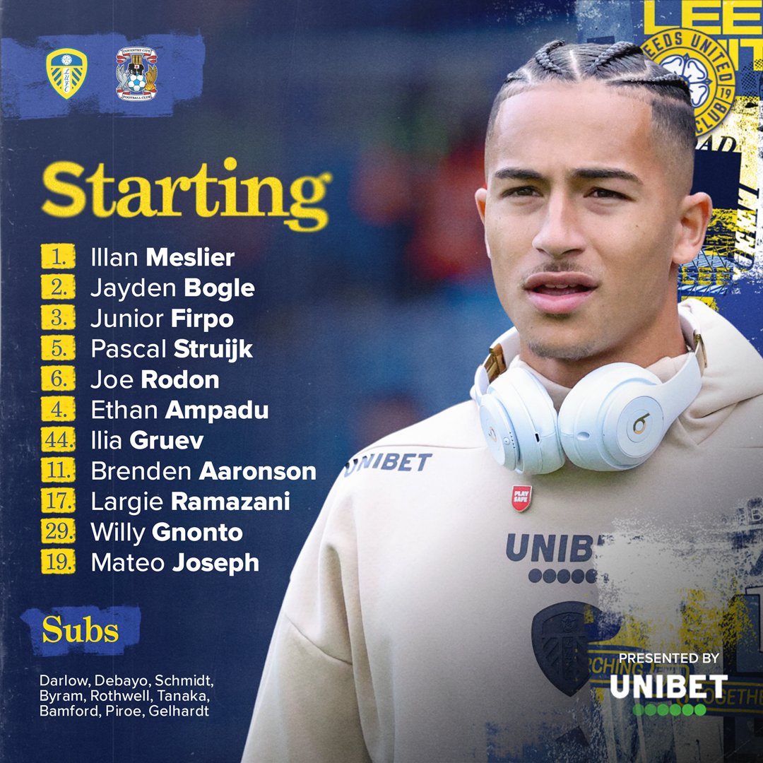 📋 Your #LUFC Starting XI...
