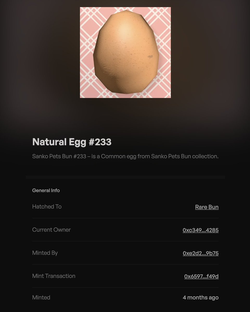This rare Chikki #233 hatched from a common egg. Can’t believe the luck! 🔥
