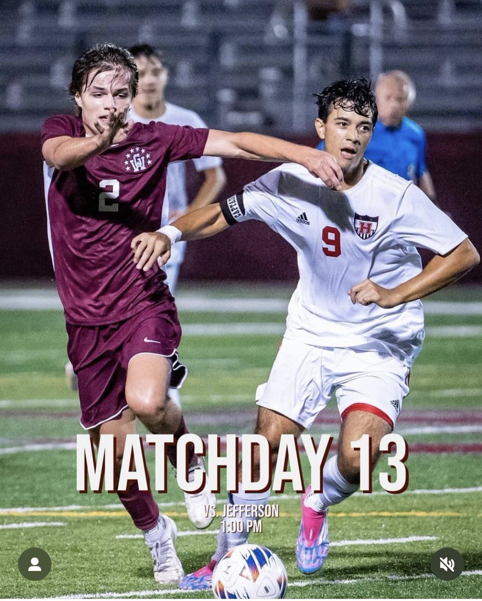 Patriots on the road to take on the Jefferson Cougars @ Grafton HS.
⌚️1:00 pm 
Let’s Go!!!!