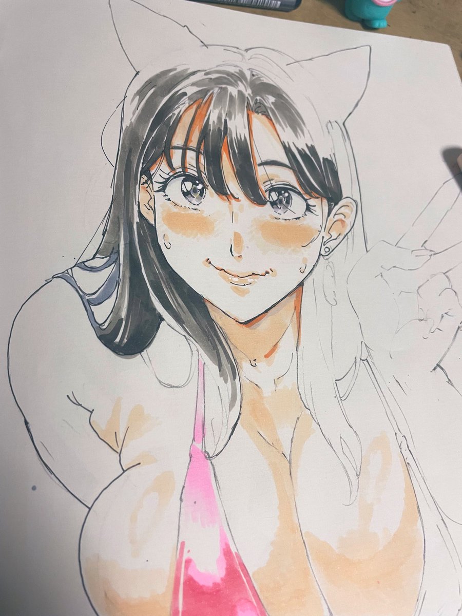 コピック久しぶりに練習🖌️🤨 