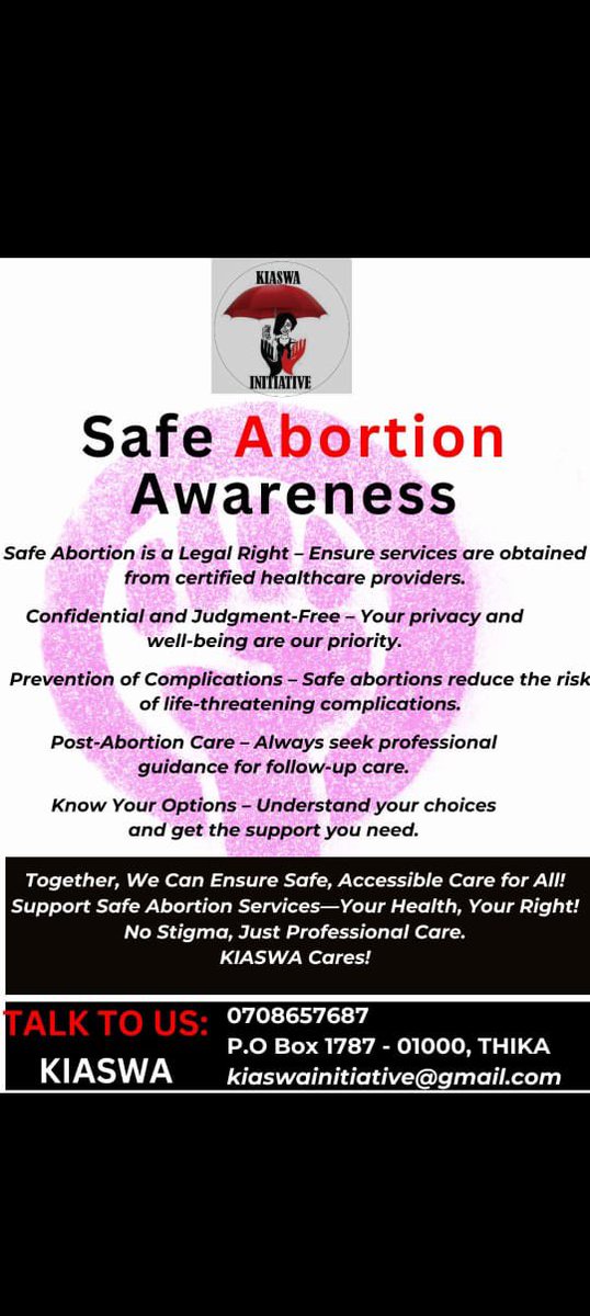Do you know we can eliminate deaths related to quacked abortions?
#kiaswacares