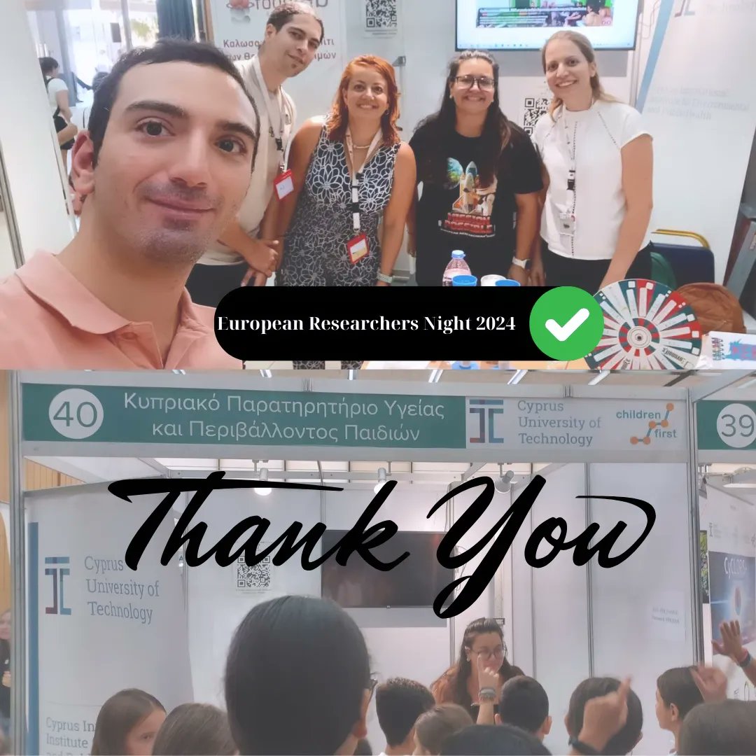 ChildrenFirstCy's tweet photo. +1000 people passed by our kiosk at European Researchers Night 🚀✅

Thank you everyone 🙂

👉 https://t.co/jmBlL2kDz4

@CII_CY_Health @CyUniTech
@biobank_cy Ερευν. και Εκπαι. Ινστ. Υγεία του Παιδιού @UCYOfficial PHOEBE LTD EMBIO Diagnostics 
C.P. Foodlab LTD 
Ablebook https://t.co/LHRqVzeA7o