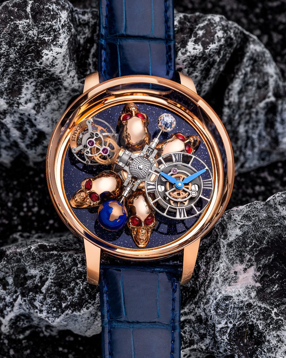 _Jacobandco's tweet image. The Astronomia Art Skulls elevates the essence of horology with hand-painted skull sculptures. Each piece is a miniature world, alive with detail and unrivaled craftsmanship. An art form that transcends time. 

#Jacobandco #Inspiredbytheimpossible