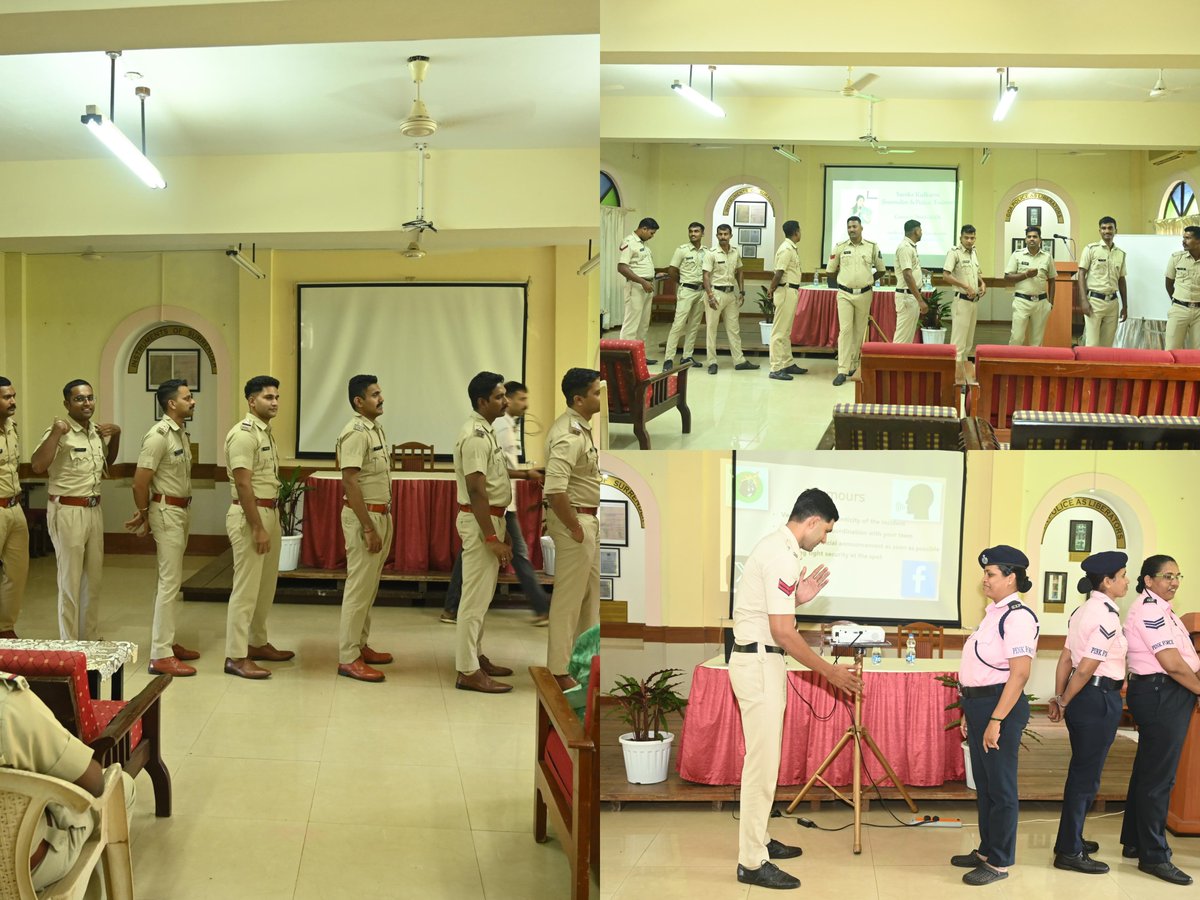 Goa_Police's tweet image. The 2-day workshop on "Soft Skills &amp;amp; Public Speaking" by Ms. Sanika Kulkarni, organized by SP Training Smt. Sucheta Dessai, concluded today. A great initiative enhancing the communication skills of Tourist, Traffic &amp;amp; District Police. #GoaPolice remains committed to excellence!