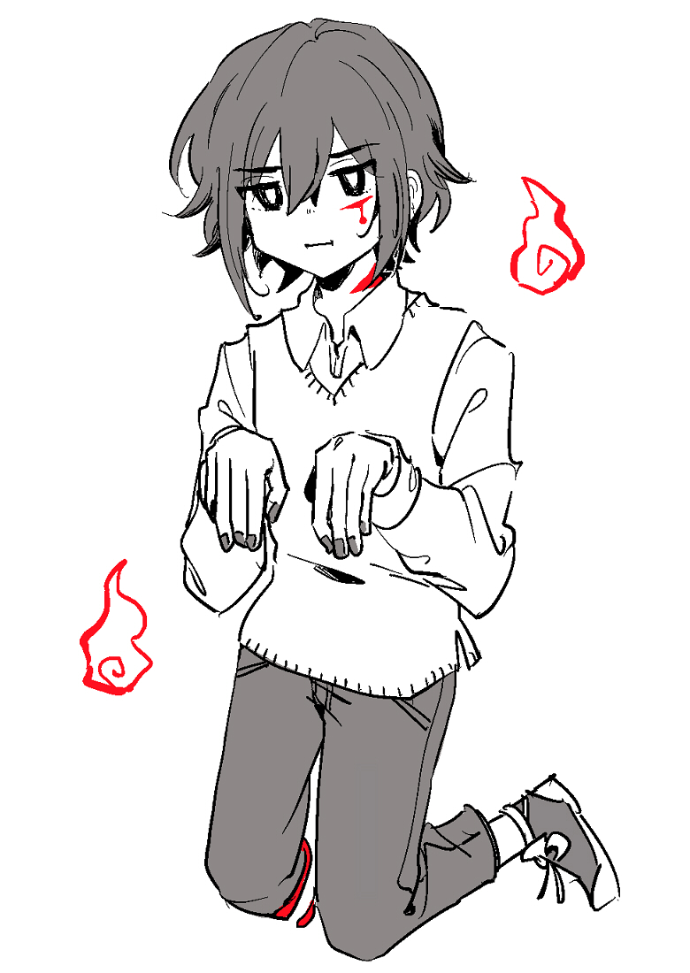 ghostboy oc ive had since high school.... (rehab doodle)