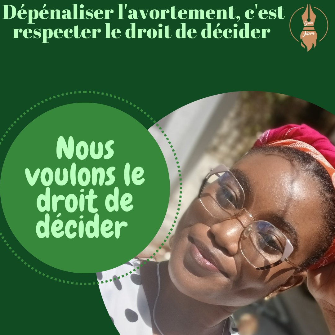 En cette journée mondiale pour le droit à l'avortement, depenaliser l'avortement c'est respecter le droit de décider. Nous voulons ce droit 🧡💜💚♀️
#granjipon #avortementlesfemmesdécident #journeemondialeavortement