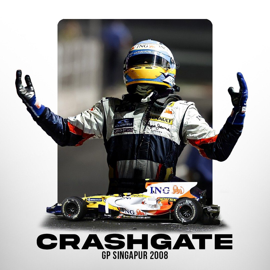 💥 Se cumplen 16 años del Gran Premio de Singapur 2008, el GP del CrashGate.

Piquet estrelló su coche provocando la salida del SC.

Alonso ganó la carrera saliendo desde la P15.

#F1