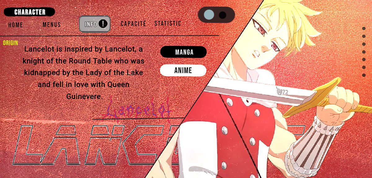 Dstart72's tweet photo. UI card design Lancelot knights of apocalypse https://t.co/L2I9B3KY3G