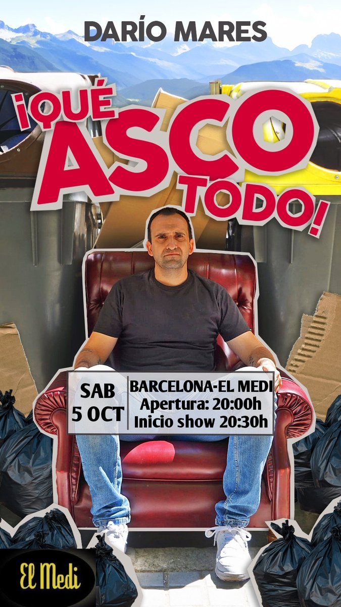 ResumePelis's tweet photo. Gentes de #BARCELONA, el sábado que viene estoy allí con mis chorradas. En la sala caben 65 personas y llevo vendidas 25, echadme una mano a ver si llego a 40 al menos para que haya ambientillo. ¡Prometo ser gracioso!
ENTRADAS: https://t.co/rpP8w8NyPO https://t.co/Cxet9Wc6jt