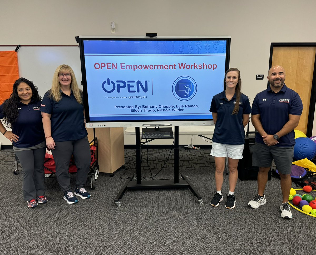 Our team of National Trainer is ready to work with #physed teachers from across 8 FL school districts today at the first OPEN Empowerment Workshop in Palm Beach today! Thx to <a href="/ericsternPE/">Eric Stern</a> and <a href="/SHAPE_Florida/">SHAPE_Florida</a> for their partnership! We are #teachershelpingteachers!