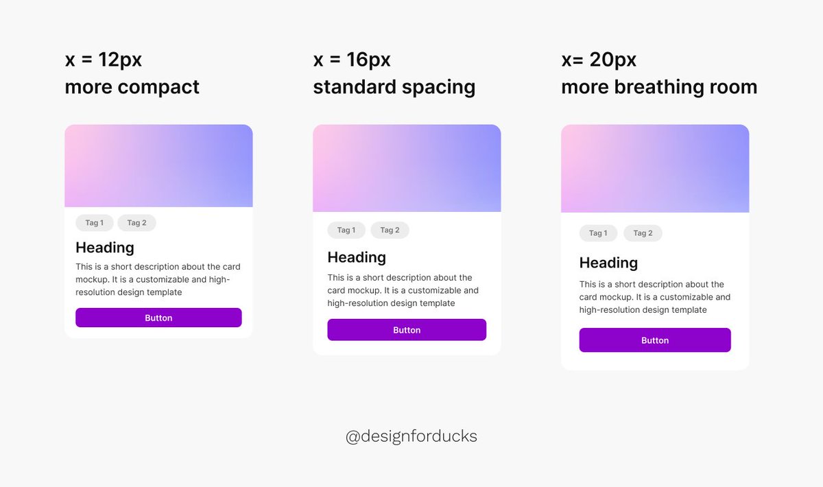 101babich's tweet photo. Guide to UI spacing (with practical examples)

https://t.co/6NuHxtLN5r https://t.co/WgyLkDexZR