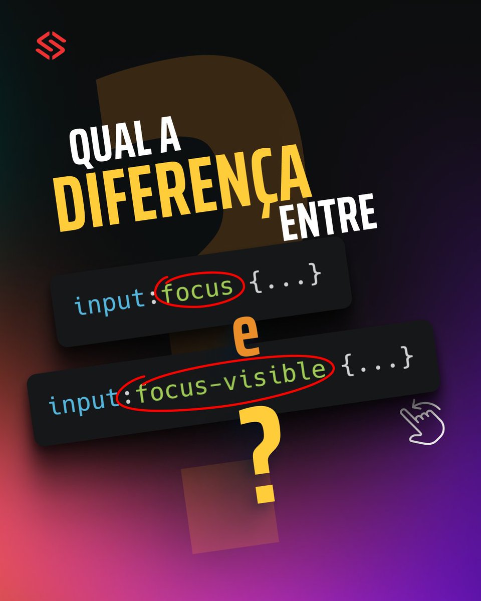 serlivcursos's tweet image. Aumente a Acessibilidade do Seu Site com CSS
Você sabe a diferença entre :focus e :focus-visible?
#CSS #FocusCSS #AcessibilidadeWeb #DesenvolvimentoWeb #WebDesign #AcessibilidadeDigital #DicasCSS #FrontEnd #ProgramaçãoWeb #DevLife #AprenderCSS #webdev #HTML #CursosOnline
