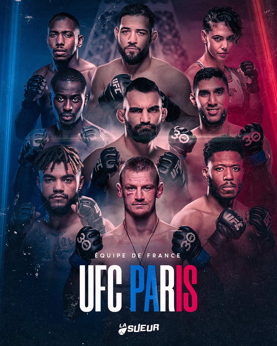 LaSueur_off's tweet photo. Notre Équipe de France 🇫🇷🐓

Objectif : 9 victoires. 🎯

#UFCParis