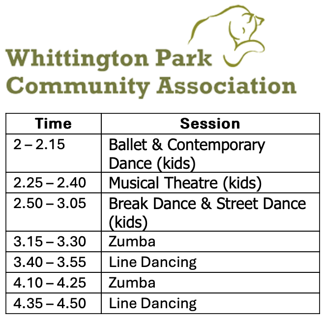 TessaWire's tweet photo. Did  you know that the Whittington Park Community Centre is offering free 15  minute taster classes during the Tufnell Park Yard Sale trail on Sunday  2-5pm? 
They can be booked for free here, https://t.co/VBQLJbgxNE Did I say they were FREEEEEEEEE?#tufnellparkyardsale #free https://t.co/mrXqh1M9Ra
