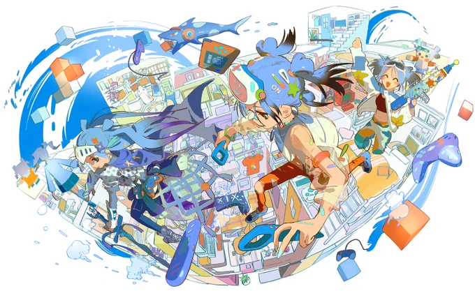 東京ゲームショウ2024のメインビジュアルを描かせていただきました!#東京ゲームショウ2024 