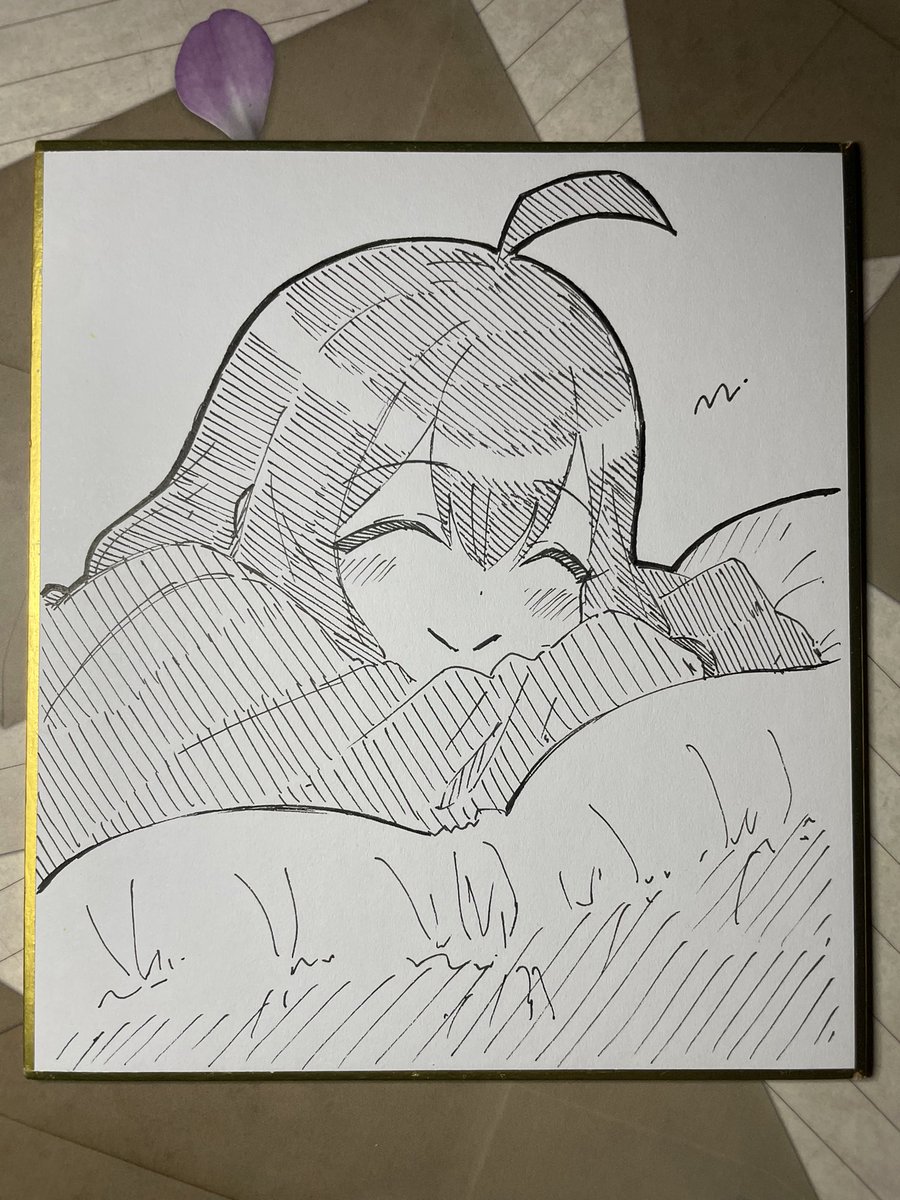 尾鶏さんのミニ色紙 