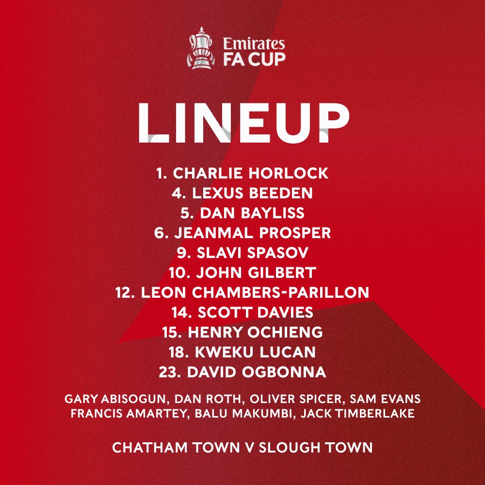 Our starting lineup for today’s #EmiratesFACup tie is locked in 🔒 

#OneSlough