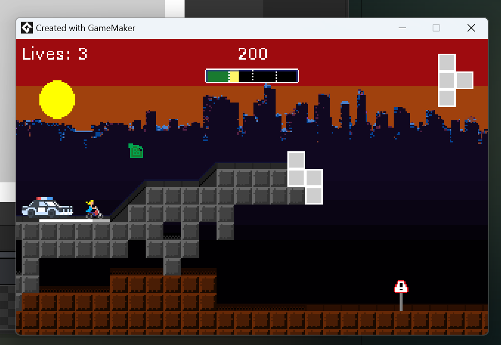 What's your game's core loop in 3 words?

🧱 Blocks
🏗️ Make
🛣️ Escaperoutes

Biketris 2