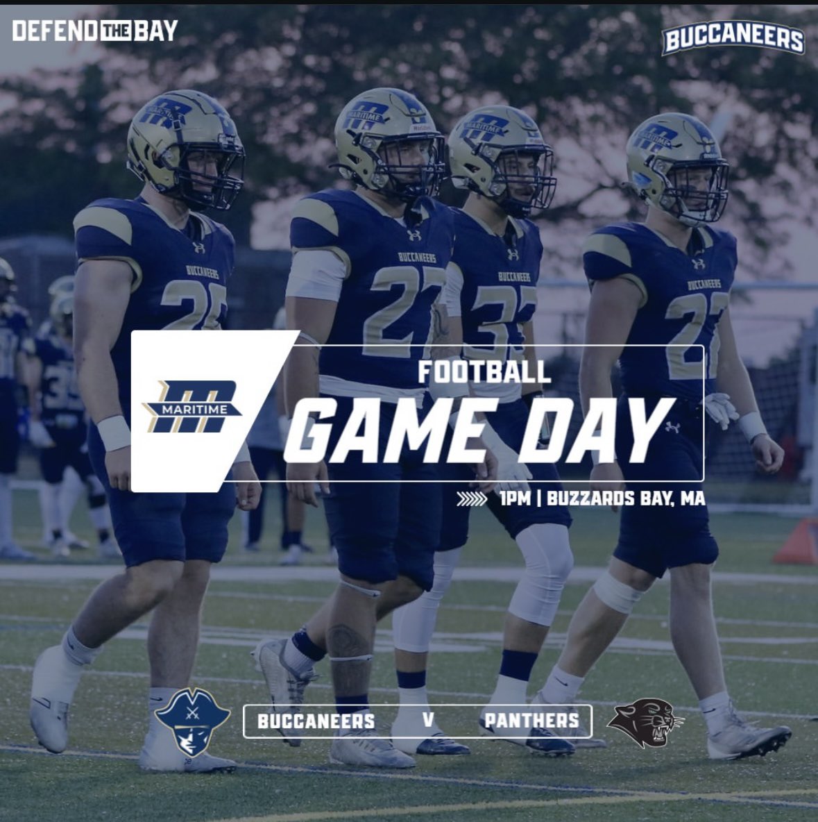 It’s Homecoming Weekend here down at Buzzards Bay! Your Bucs take on the Panthers at 1pm! #DefendTheBay #AnchorDown
