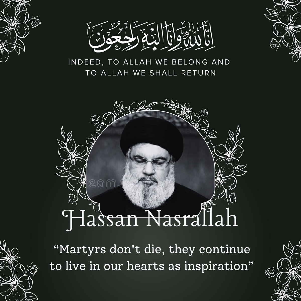 mirwaizmanzil's tweet photo. Martyrs don’t die!
#hassannasrallah https://t.co/NPKsasL3N7