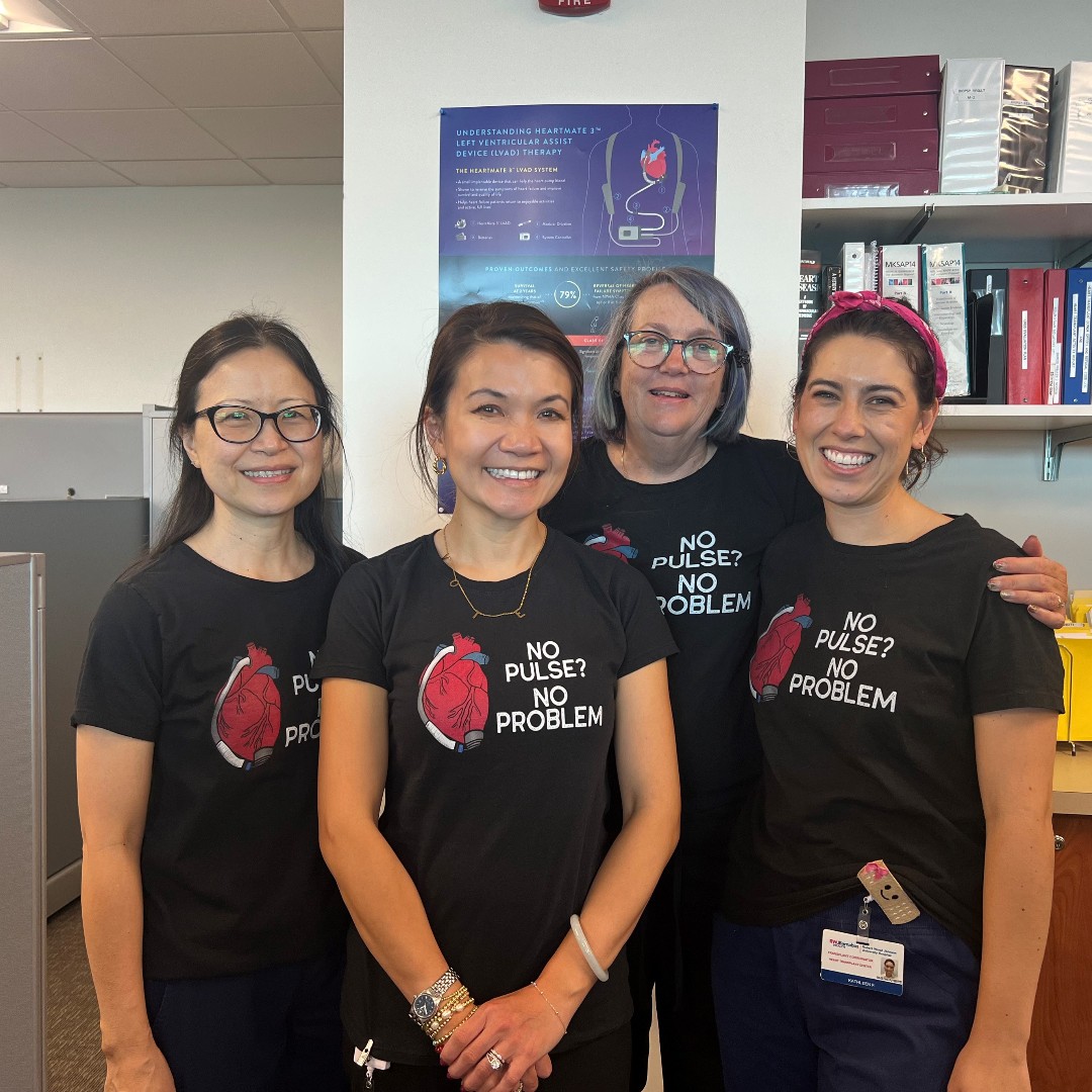 RWJUH's tweet photo. At our Advanced #HeartFailure, VAD, and Heart Transplant Program, we recently hosted "VAD camp" ๐๏ธ- a hands-on educational experience for patients and their caregivers living with a #LVAD. This technology offers hope for those facing severe heart failure. https://t.co/mM0rh0JMOX
