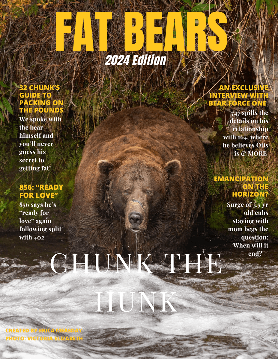 exploreorg's tweet photo. Introducing our top 4 Fat Bear Week Campaign Poster contest winners of 2024! There were more winners than pictured, so please visit our blog to view all. https://t.co/BY2sfl6IS4