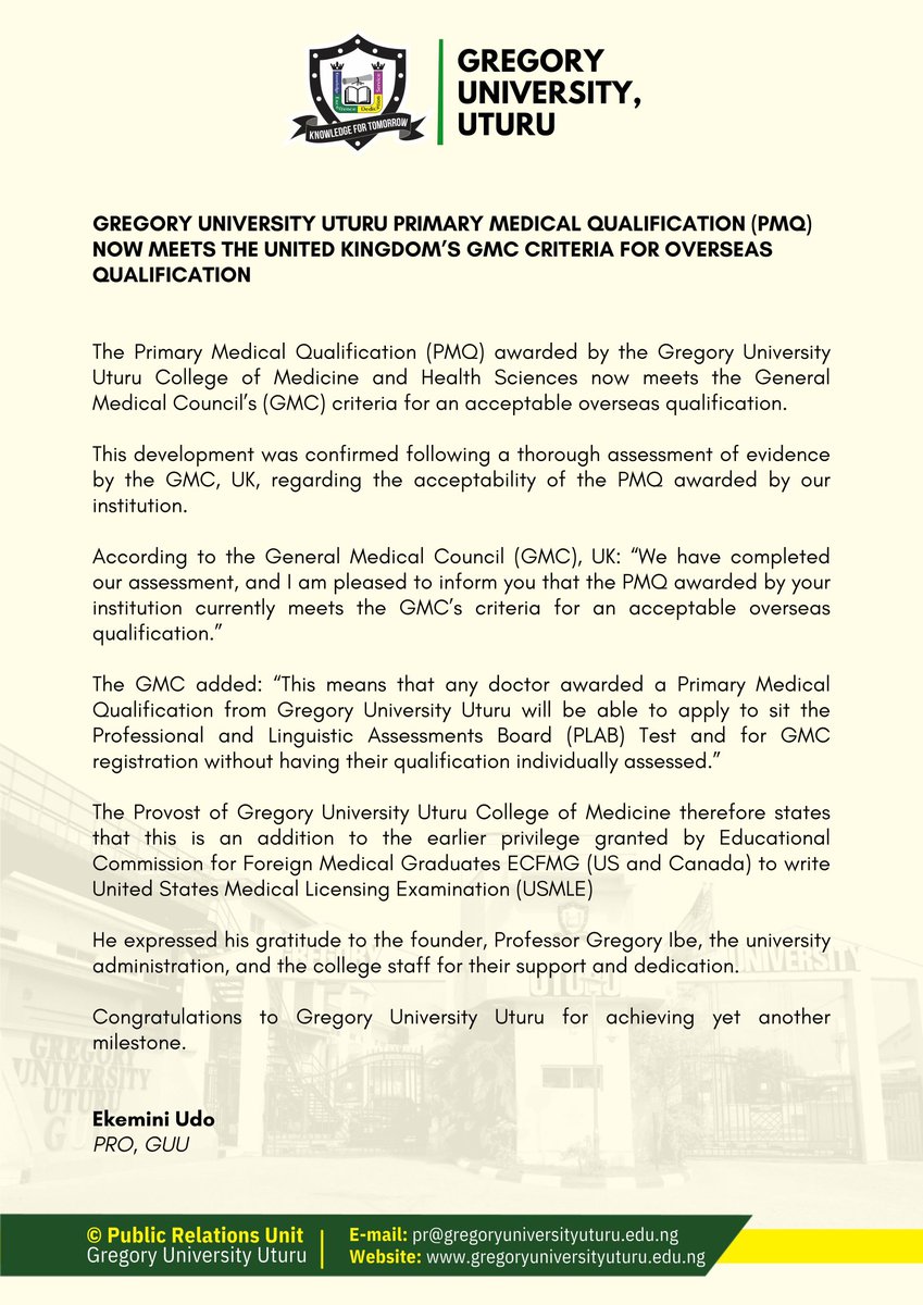 Gregory Ikechukwu Ibe PhD, OFR (@profgregoryibe) on Twitter photo 