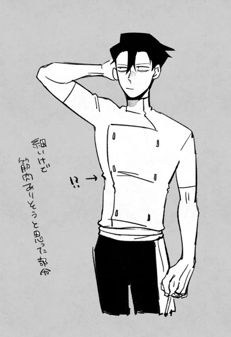 それでも太目に描いてしまうのはこれ以上細い男が描けないからです 