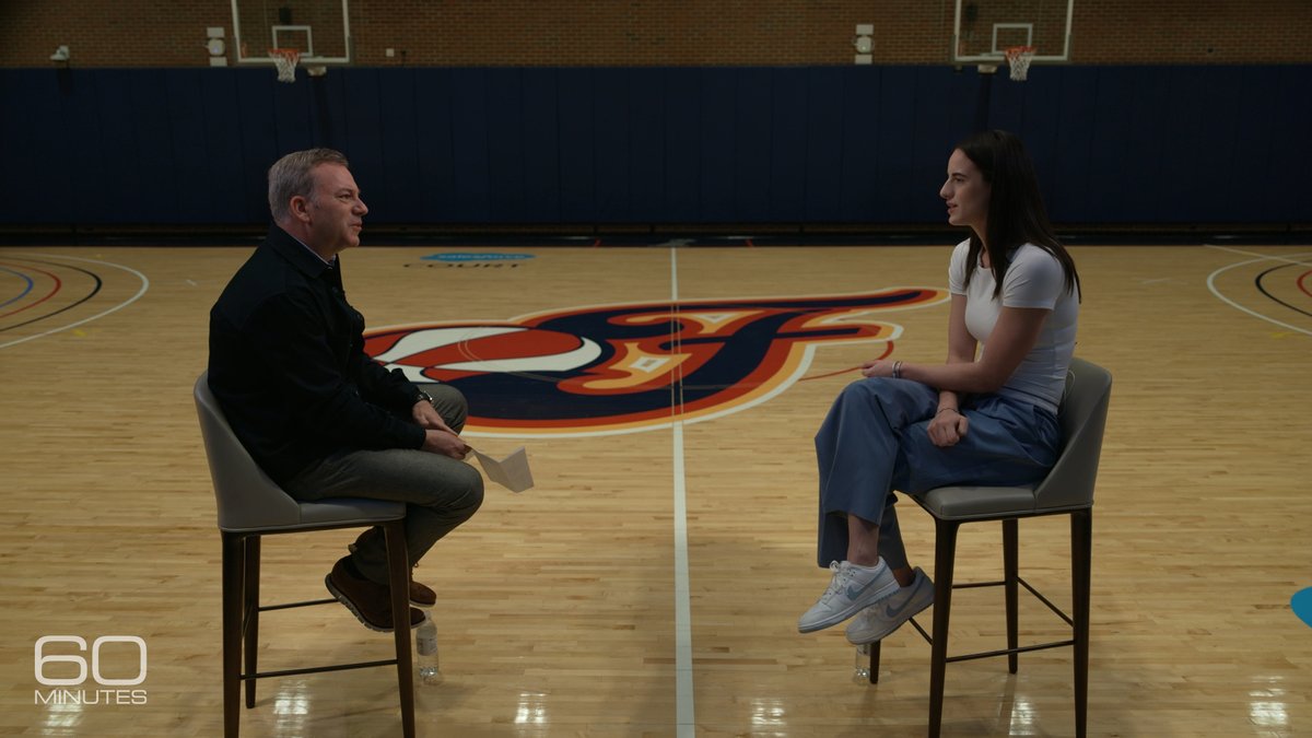 60Minutes's tweet image. Sunday on 60: @jon_wertheim sits down with WNBA stars to talk about the league’s soaring TV ratings, player pay, and the buzz around this year’s standout rookies. And Caitlin Clark challenges Wertheim to take a shot.