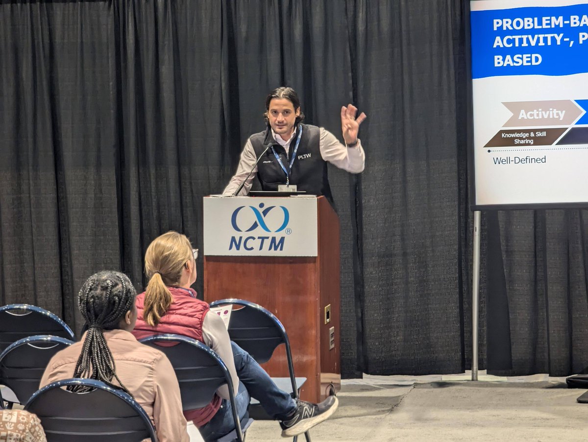 PLTWorg's tweet image. Members of the PLTW Team presented at the @NCTM annual conference this week.

Full session of engaged teachers ✔️
PLTW makes a splash at our first NCTM conference ✔️
Teachers got hands-on with PLTW curriculum ✔️
We will see you next year ✔️

#MathEd #NCTM #NCTMCHI24