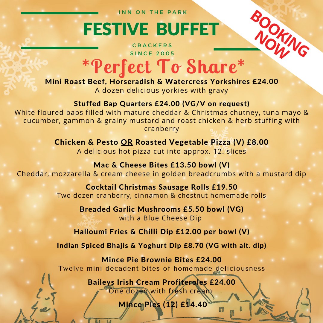 Perfect sharing #buffet for a #festive get-together in our #cafe #functionroom #parklife #stalbans #Christmastime