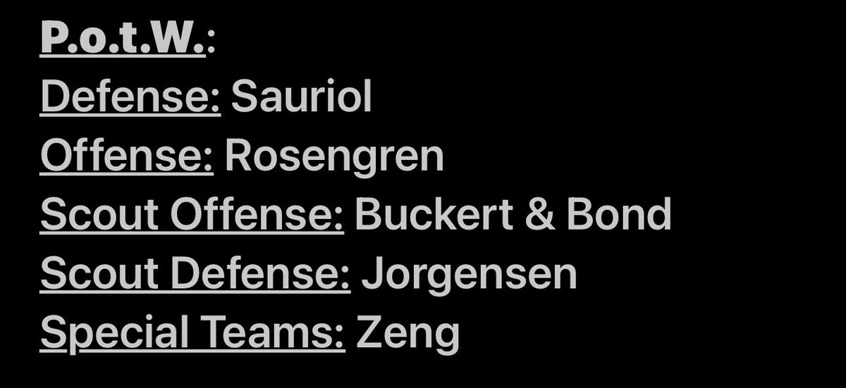 Adam Kolowski (@coachkolowski) on Twitter photo Congrats to our Week 5 Players of the Week: <a href="/Keagans_0/">Keagan Sauriol</a> <a href="/ChuckRosengren/">Charlie Rosengren 27’</a> <a href="/sebasbond23/">Sebastian Bond</a> <a href="/MatthewBuckert1/">Matthew Buckert</a> <a href="/DakotaJorgense3/">Dakota Jorgensen</a> <a href="/zeng_brennon/">Brennon Zeng</a> #12family34team Congrats to our Week 5 Players of the Week: <a href="/Keagans_0/">Keagan Sauriol</a> <a href="/ChuckRosengren/">Charlie Rosengren 27’</a> <a href="/sebasbond23/">Sebastian Bond</a> <a href="/MatthewBuckert1/">Matthew Buckert</a> <a href="/DakotaJorgense3/">Dakota Jorgensen</a> <a href="/zeng_brennon/">Brennon Zeng</a> #12family34team