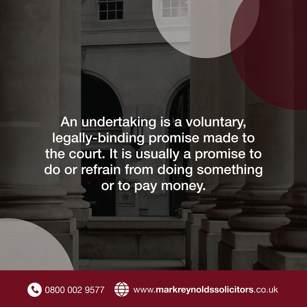 MarkReynoldsSol's tweet image. Commonly seen in cases of divorce, child custody, or domestic violence, an #undertaking is a promise to either do (or not do) something or pay money.

🔴Head over to our latest blog for all the details on undertakings &amp;amp; their impact buff.ly/3TDt1mL

#familylaw #lawfirm]