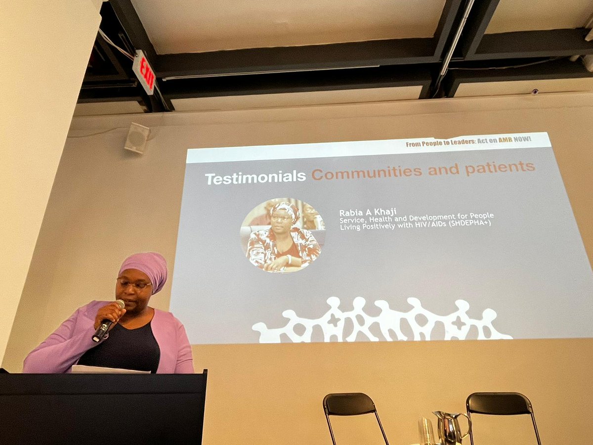 rabia_abeid's tweet photo. I was honoured to speak @reactgroup side event &amp; exhibition: From People to Leaders, ACT on #AMR Now! Where I highlighted the need and role  for #communities &amp; #CSOs engagement in fighting #AMR, #EndTB &amp; #HIV responses #UNGA79 #AMRHLM 
Watch what happened👇https://t.co/zVe9GKktKl https://t.co/xl2Y5tELAs