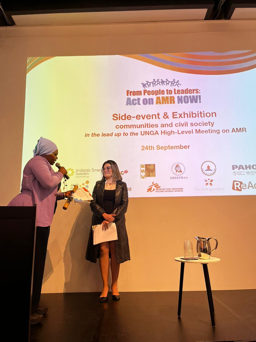 Rabia A Khaji (@rabia_abeid) on Twitter photo I was honoured to speak <a href="/reactgroup/">ReAct - Action on Antibiotic Resistance</a> side event & exhibition: From People to Leaders, ACT on #AMR Now! Where I highlighted the need and role for #communities & #CSOs engagement in fighting #AMR, #EndTB & #HIV responses #UNGA79 #AMRHLM
Watch what happened👇youtube.com/live/3Bzhe7ITM… I was honoured to speak <a href="/reactgroup/">ReAct - Action on Antibiotic Resistance</a> side event & exhibition: From People to Leaders, ACT on #AMR Now! Where I highlighted the need and role for #communities & #CSOs engagement in fighting #AMR, #EndTB & #HIV responses #UNGA79 #AMRHLM
Watch what happened👇youtube.com/live/3Bzhe7ITM…