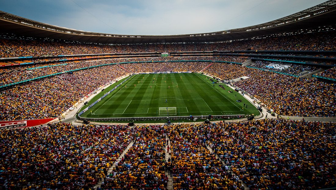 AfricaFactsZone's tweet photo. Kaizer Chiefs and Mamelodi Sundowns' game at 94,736 capacity FNB Stadium is sold out.

AmaZulu FC and Kaizer Chiefs' game at 56,000 capacity Moses Mabhida Stadium was also sold out.

Marumo Gallants and Kaizer Chiefs' game at 46,000 capacity Free State Stadium was also sold out.

Kaizer Chiefs and Young Africans SC's game at 46,000 capacity Free State Stadium was also sold out.