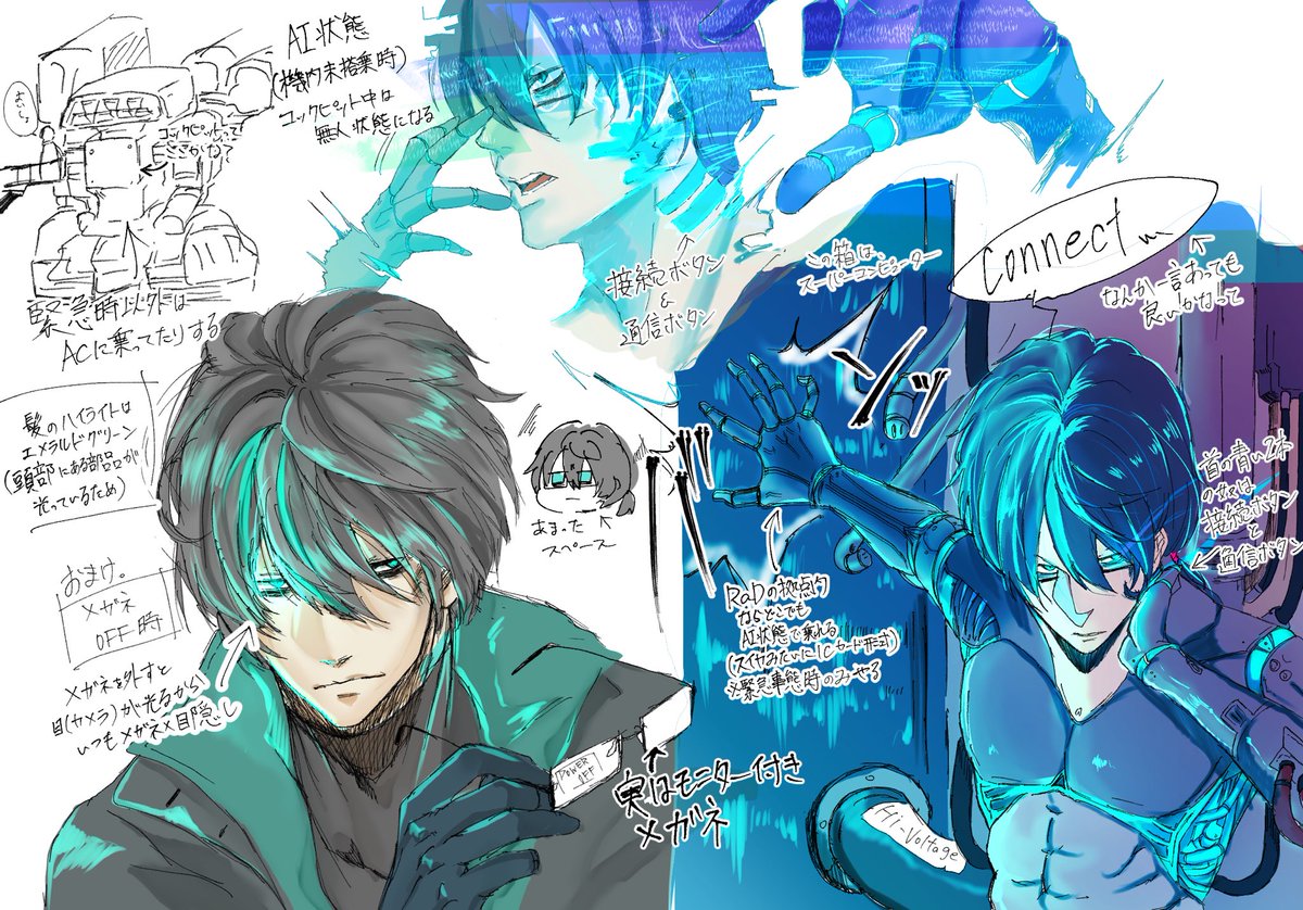 アーマードコア6のチャティ・スティックの幻覚絵全体図自分用に分かりやすく今までのイラストまとめてみた
カラーパレットやその他細かい自分の性癖詰め込んだ設定などなど