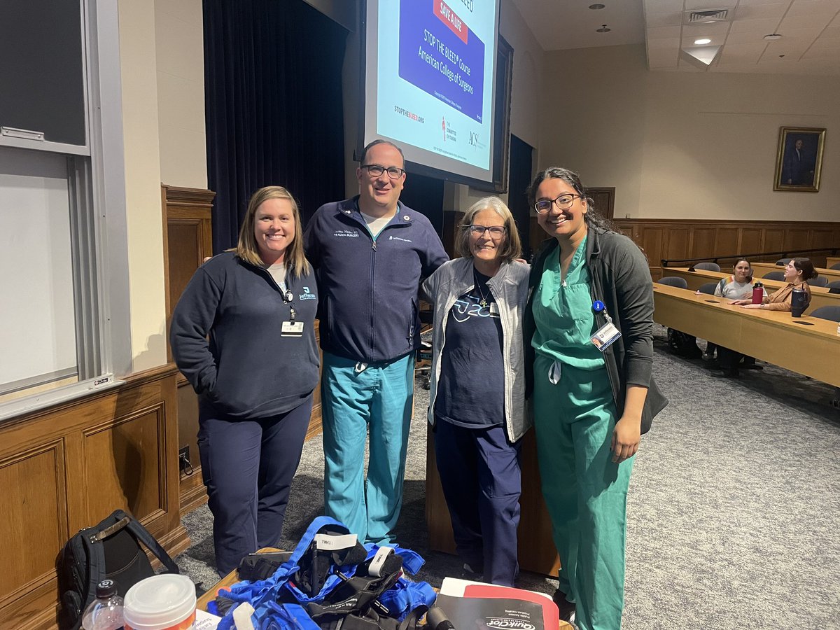 TJU_SRS's tweet image. Wednesday we trained 120+ medical students with @TJU_SRS on @StopTheBleed! The program started by Amrita Iyer ‘25 @amritaiyer , @JoshuaAMarksMD1, and Nora Kramer (Injury Prevention and Outreach Coordinator) 2 yrs ago to boost community preparedness re: bleeding interventions!