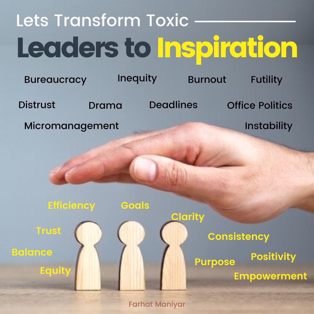 Lets help toxic leaders evolve into inspirational ones by using Transformational Leadership to create positive, growth driven workplaces🌟

Check out here:🔗
linkedin.com/posts/farhat-m…

#Inspiration #TransformationalLeadership #WorkplaceGrowth #LeadershipDevelopment #ToxicLeadership